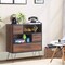 Costway Sideboard Storage Cabinet Multipurpose Display Unit w/Metal Leg & Drawers Walnut